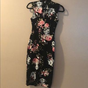 Black floral dress